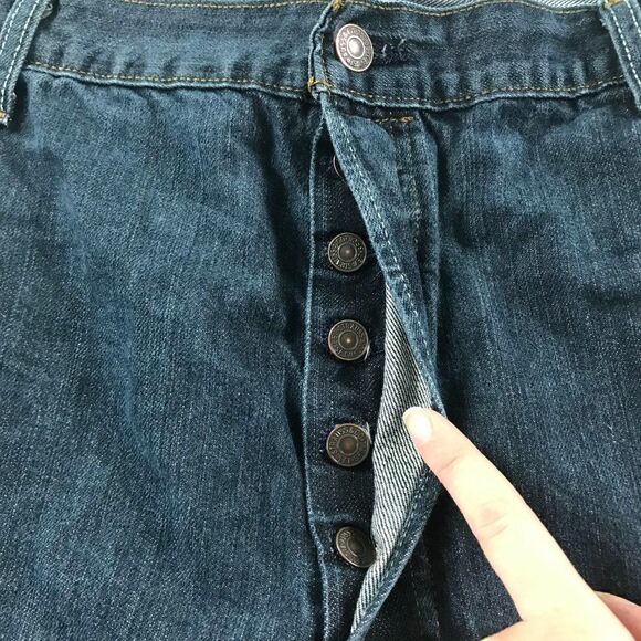 Levi Strauss & Co. Men's Straight Dark Washed Jeans W42/L32 - Picture 6 of 14